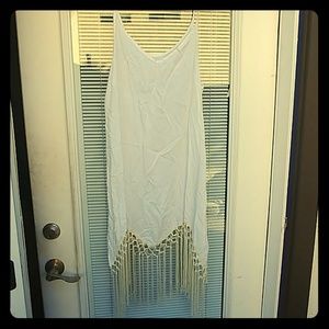 White Fringe Dress.